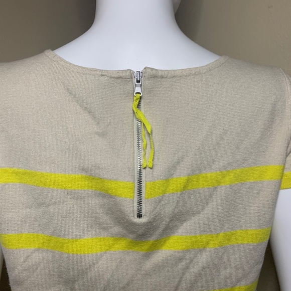 Ann Taylor LOFT yellow striped peplum knit top - Picture 5 of 9